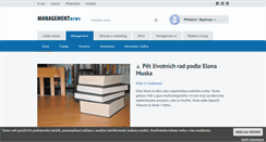 Desktop Screenshot of managementnews.cz
